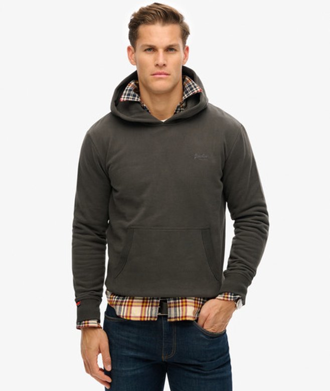 Essential Hoodie met Logo en Halfgeborstelde Voering Zwart Grootte: XL afbeelding