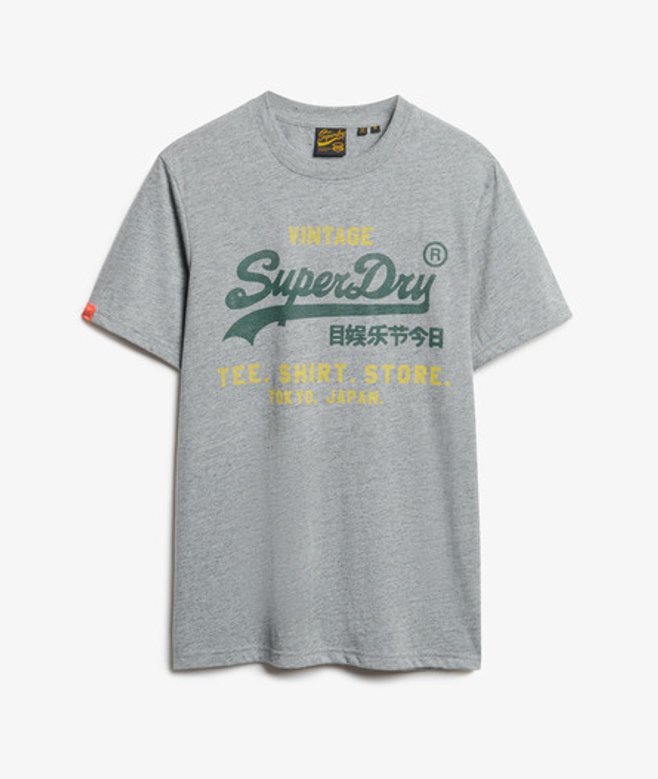 Superdry Men's Vintage Logo Classic Relaxed T-shirt Light Grey / Flint Grey Grit