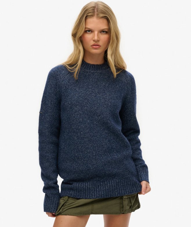 Oversized Grove Trui met Raglanmouwen Blauw Grootte: XL afbeelding