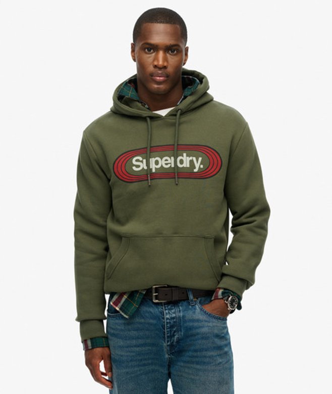 Vintage Trade Tab Hoodie Groen Grootte: M afbeelding