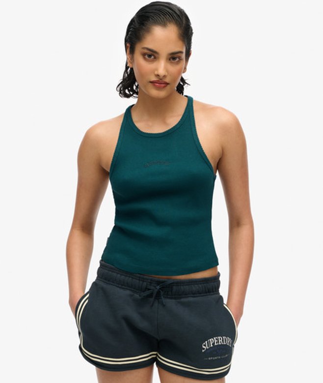 Essential Logo Racer Hemdtopje Groen Grootte: 44 afbeelding