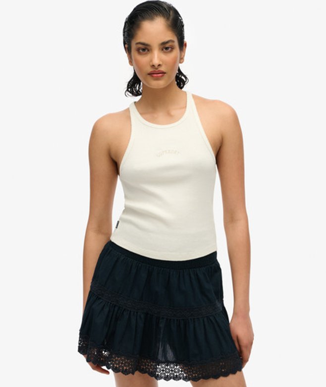 Damen Essential Racer-tanktop mit Logo - Größe: 38 - Superdry - Modalova