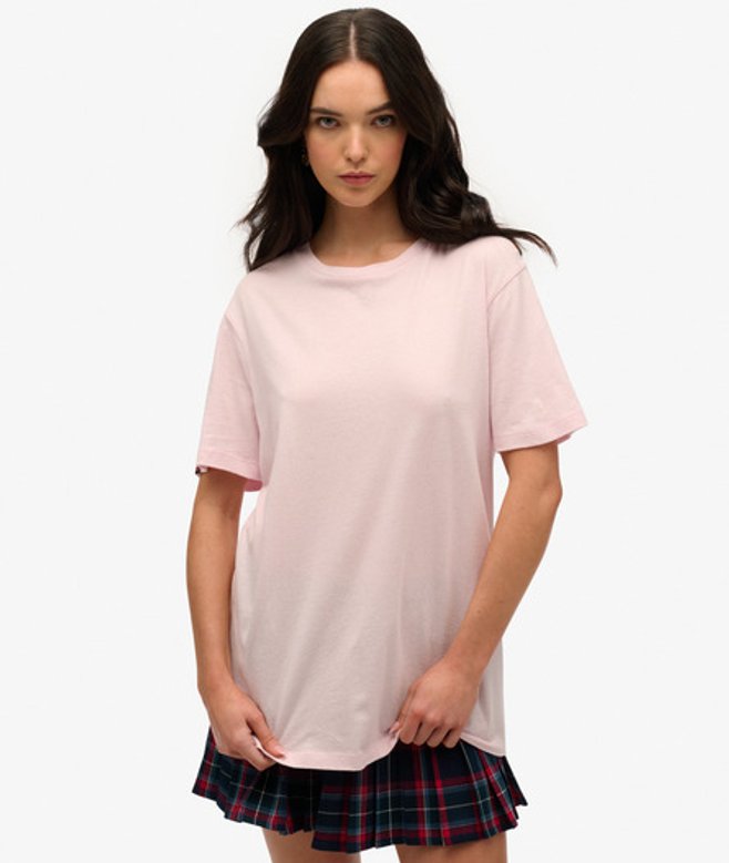 Oversized Classic Essential T-shirt Pink Grootte: L afbeelding