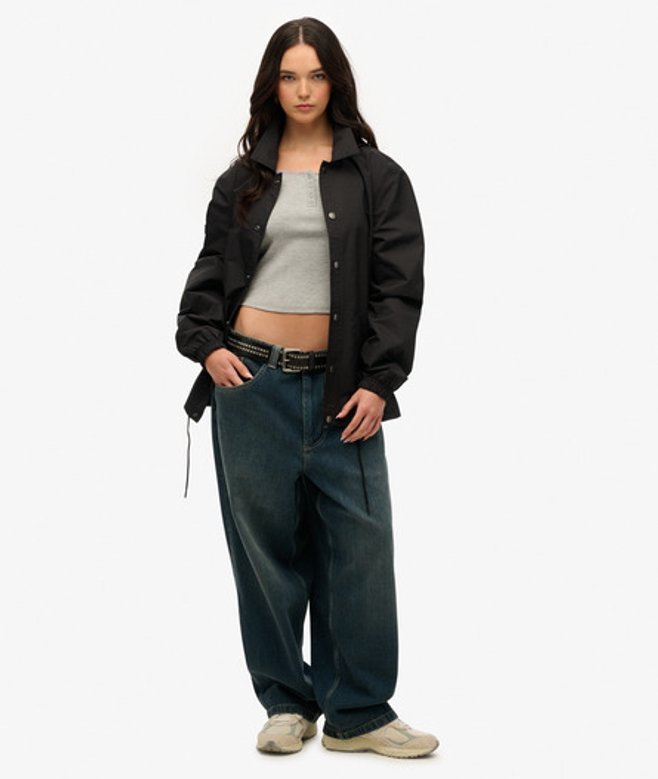 Superdry Women's Oversized Surplus Otto Coach Jacket Black