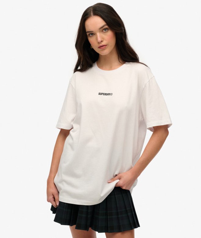 Oversized T-shirt met Micrologo White Grootte: L afbeelding