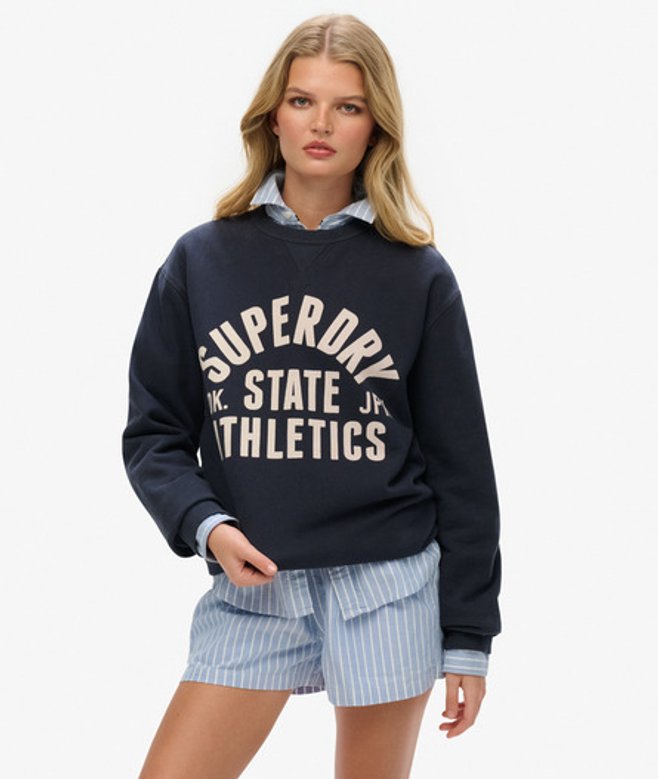 Damen Athletic Essentials Rundhals-sweatshirt in Übergröße - Größe: L - Superdry - Modalova