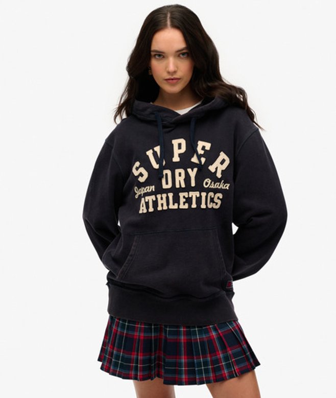 Damen Übergroßes Vintage Athletic Hoodie - Größe: L - Superdry - Modalova