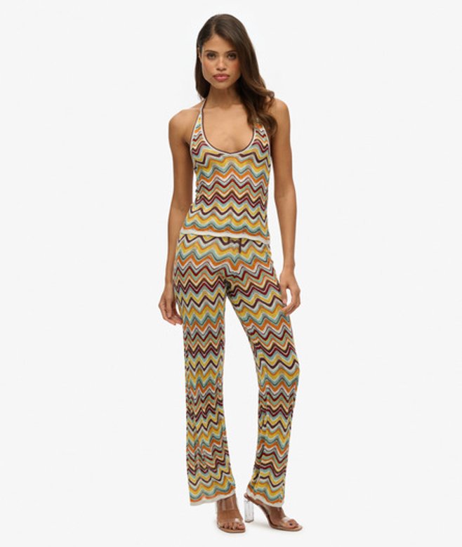 Damen Weite Strickhose mit Zickzackmuster - Größe: 40 - Superdry - Modalova