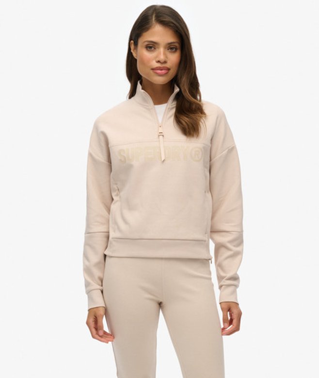 Active Tech Logo Relaxed Halfzip Sweater