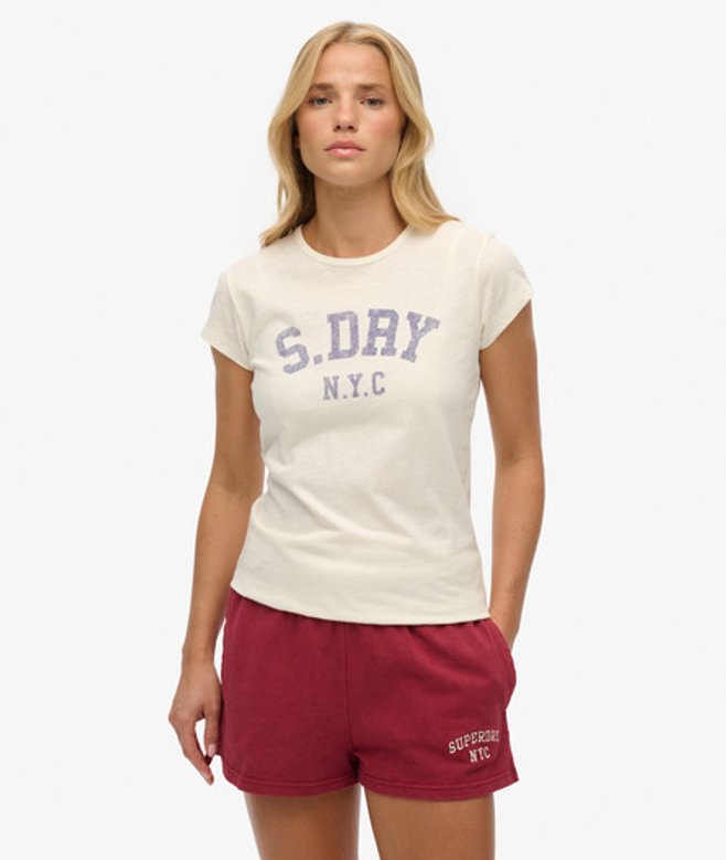 Damen Athletic Essential T-shirt mit Noppenstruktur - Größe: 42 - Superdry - Modalova