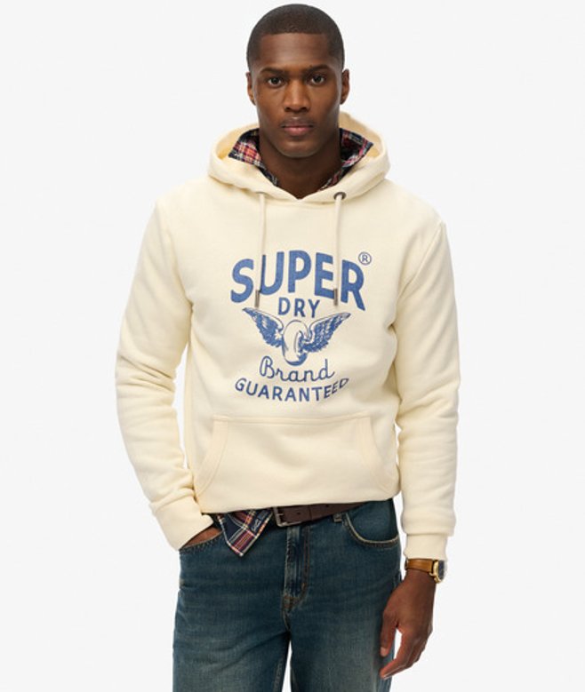 Dry Brand Hoodie Crème Grootte: L afbeelding