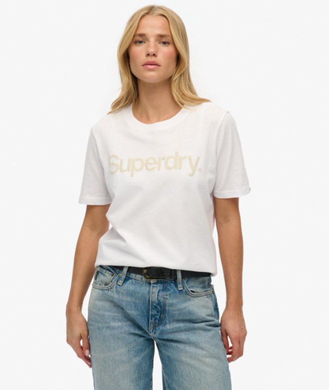 Damen Farblich Abgestimmtes Core T-shirt - Größe: 40 - Superdry - Modalova