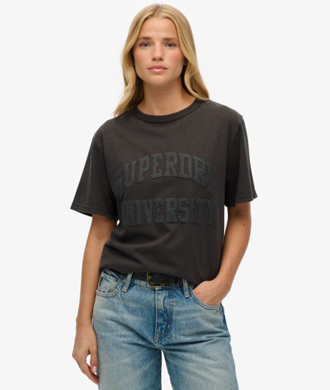 Athletic Tonal Oversized T-shirt Dark Grey Grootte: 38 afbeelding