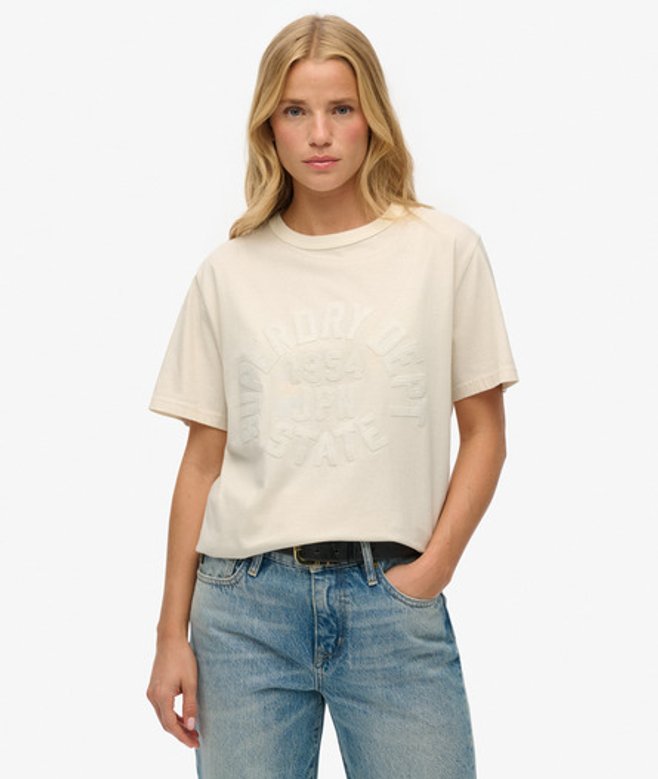 Athletic Tonal Oversized T-shirt White Grootte: 36 afbeelding