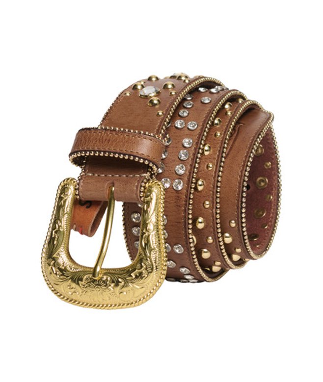 Superdry Women's Rhinestone Belt Brown / Tan