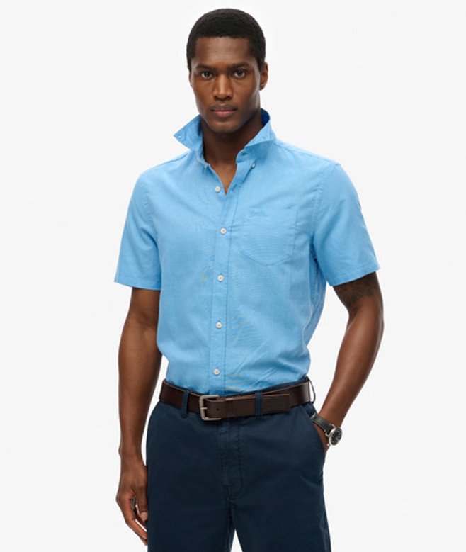 Chemise à Manches Courtes en Coton et lin Taille: M - Superdry - Modalova