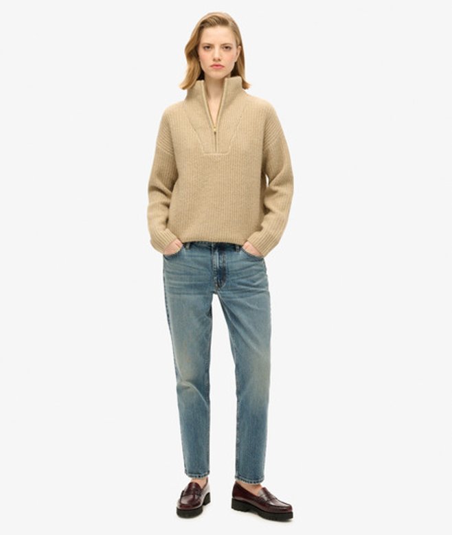 Slimfit Jeans met Middelhoge Taille Donkerblauw Grootte: 32/32 afbeelding