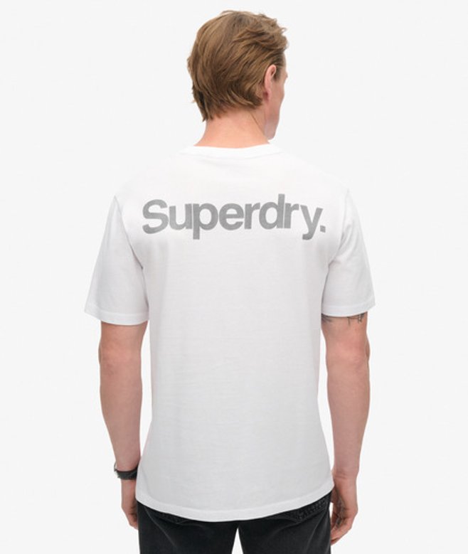 Core Logo City T-shirt met Losse Pasvorm Wit Grootte: M afbeelding