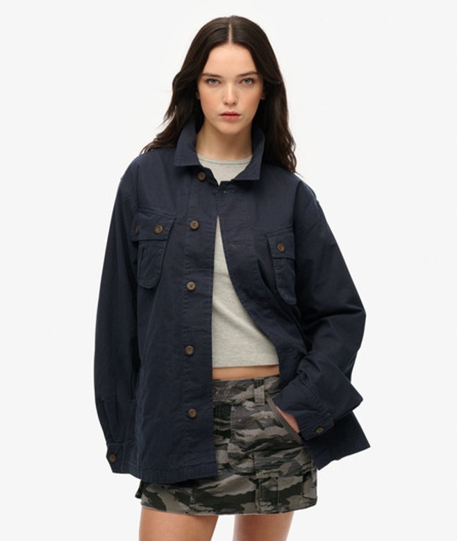Herren Übergroße Militär-hemdjacke - Größe: Xxl - Superdry - Modalova