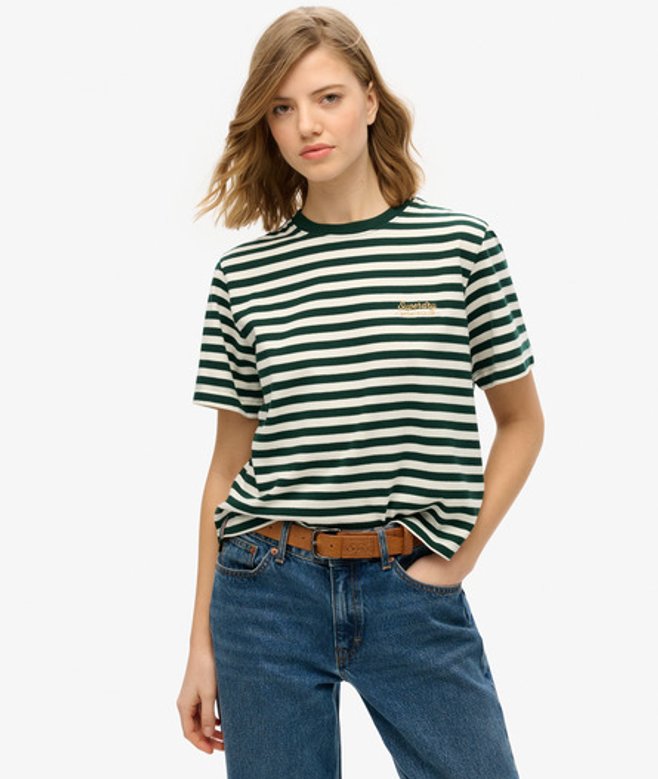 Women's Country Club T-shirt mit Streifen - Größe: 42 - Superdry - Modalova