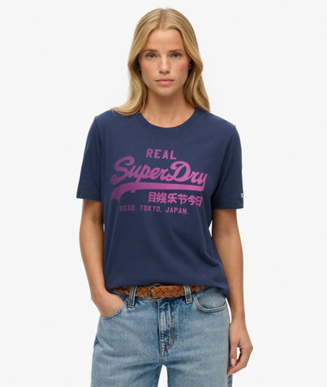 Damen Vintage Logo Fade T-shirt - Größe: 42 - Superdry - Modalova