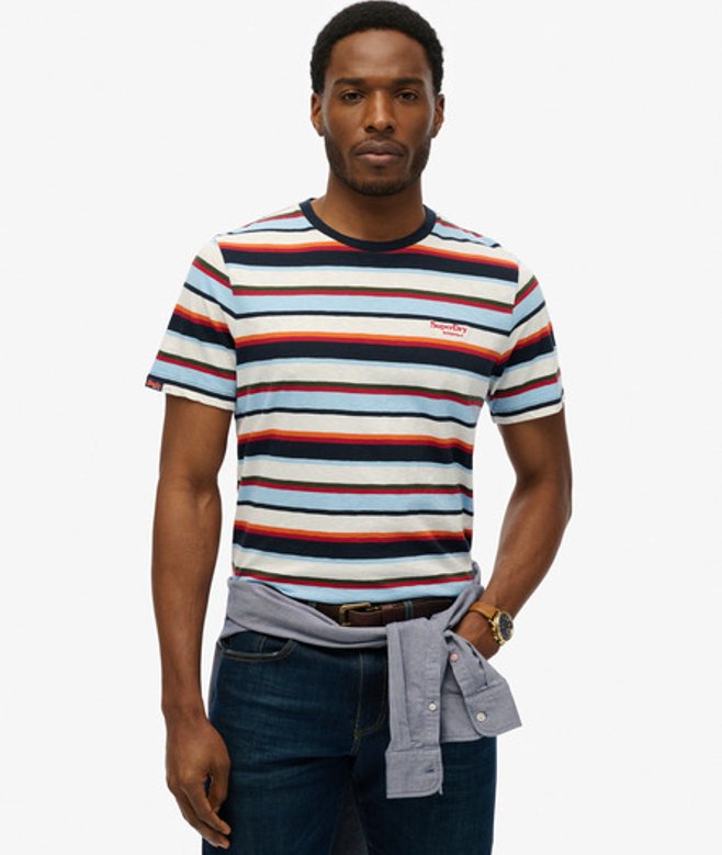 Essentials T-shirt met Strepen Blauw Grootte: S afbeelding