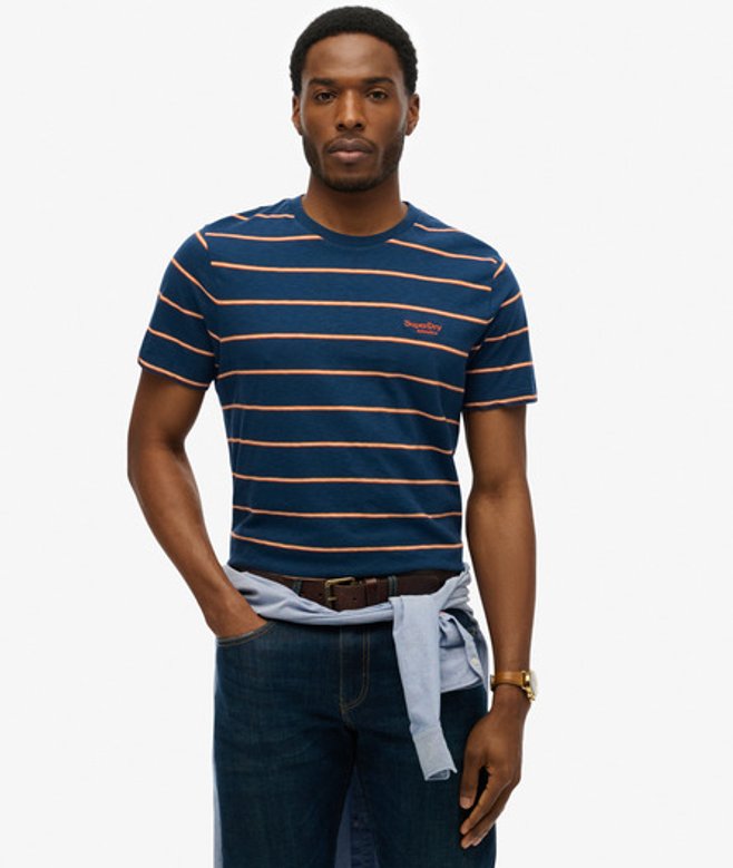 Herren Essentials Stripe T-shirt - Größe: S - Superdry - Modalova