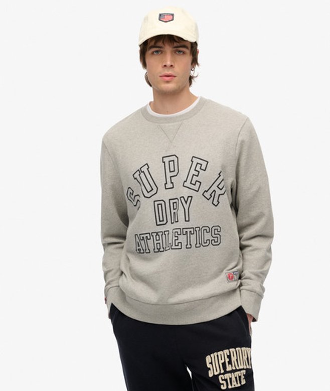 Superdry Atheltic Sweatshirt met Print Grey