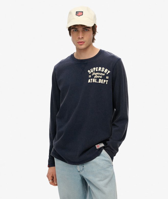 Herren Vintage Athletic Langarm-oberteil - Größe: L - Superdry - Modalova