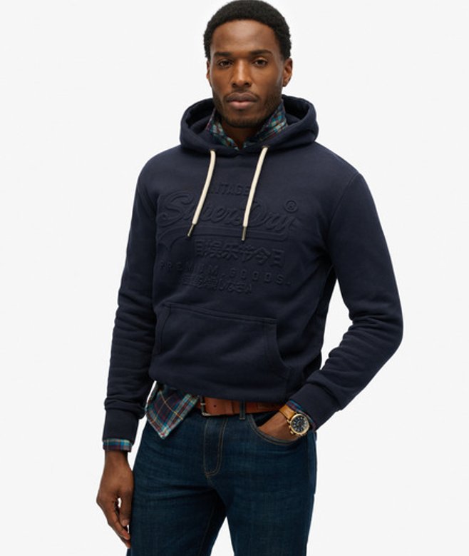 Herren Hoodie mit Geprägter Grafik - Größe: Xxxl - Superdry - Modalova
