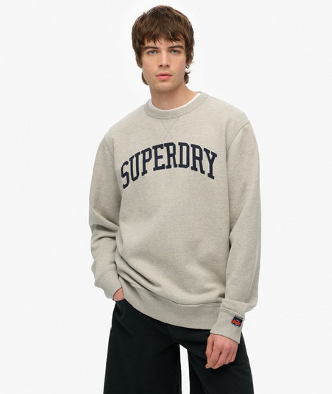 Superdry Athletic Essentials Sweatshirt met Ronde Hals Grey