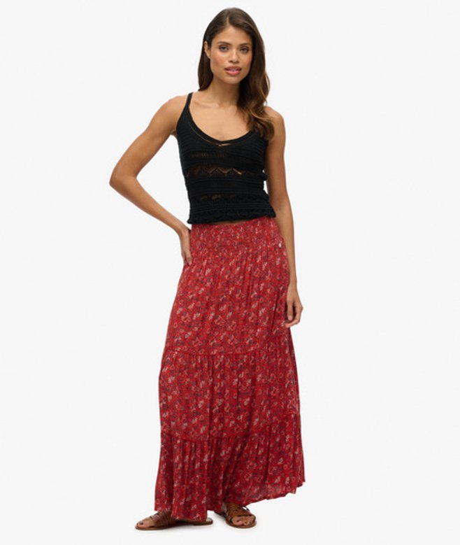 Maxirok met Print Red Grootte: 38 afbeelding