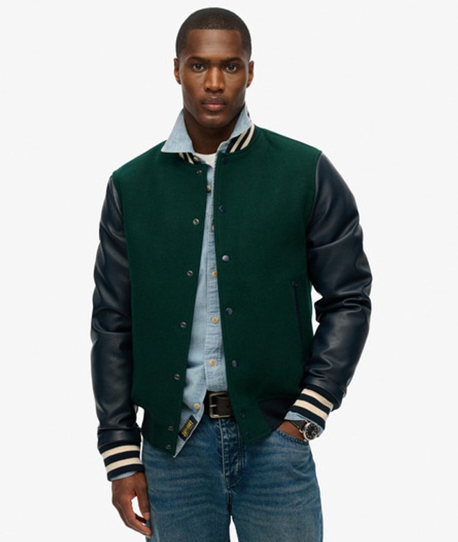 Superdry College Bomberjack Green