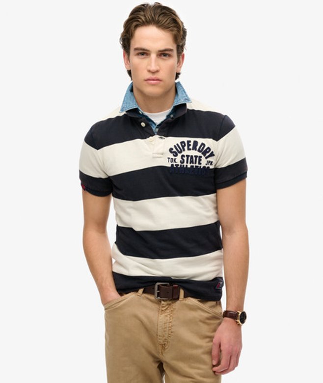 Herren Vintage Athletic Jersey-polohemd - Größe: M - Superdry - Modalova