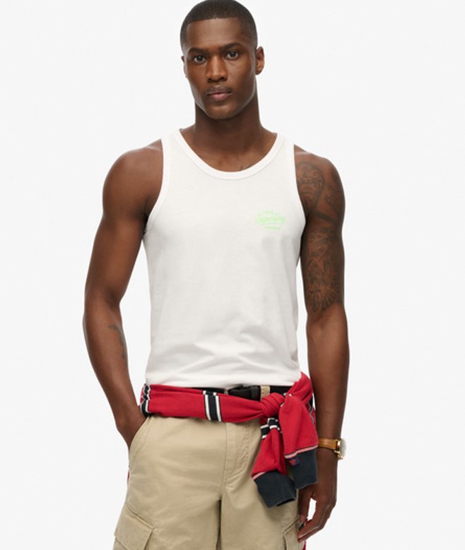 Herren Contrast Script Tanktop - Größe: S - Superdry - Modalova
