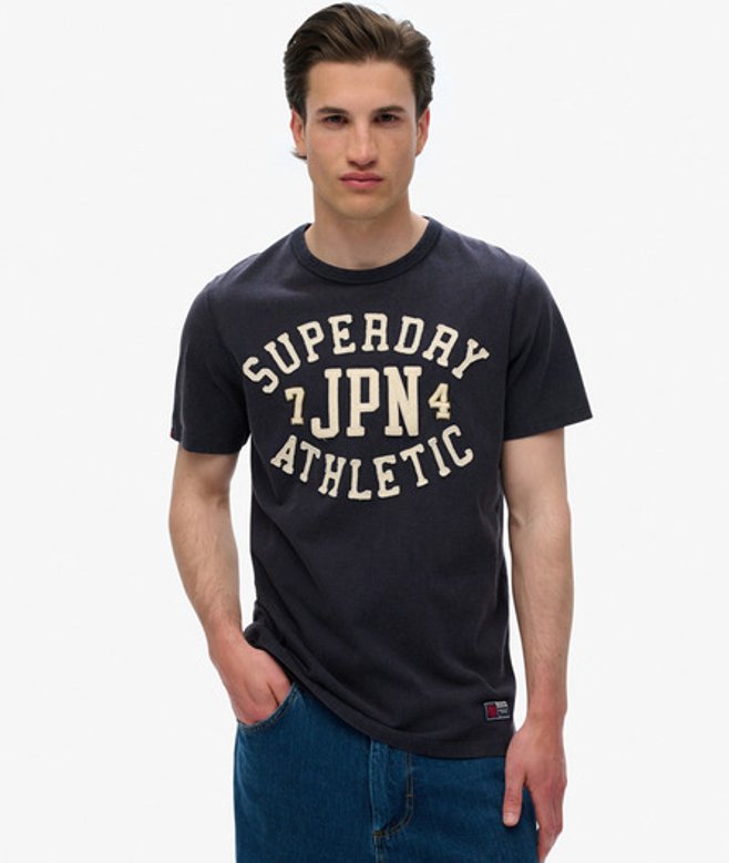 Men's Vintage Athletic Short Sleeve T-shirt / Eclipse - Size: S - Superdry - Modalova