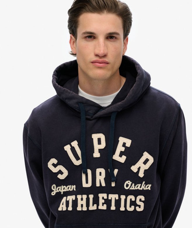 Herren Baumwolle Logo Vintage Athletic Hoodie, & - Größe: S - Superdry - Modalova