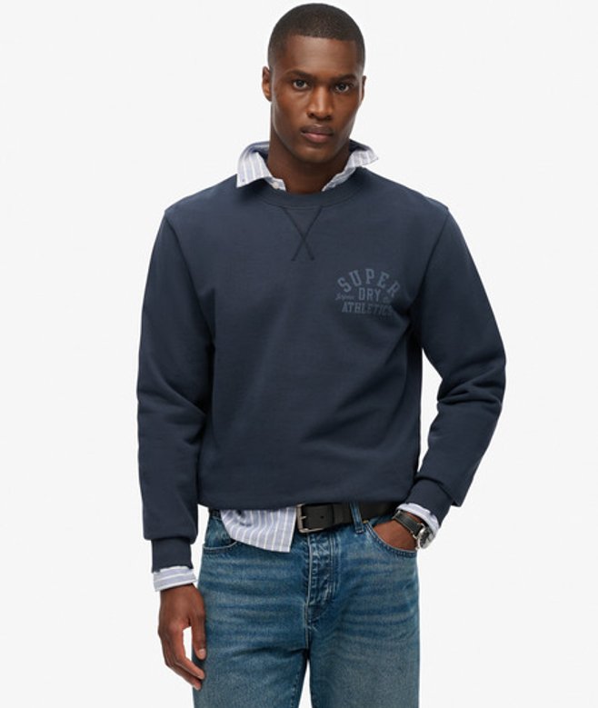 Athletic Essentials Sweatshirt met Ronde Hals Blauw Grootte: L afbeelding
