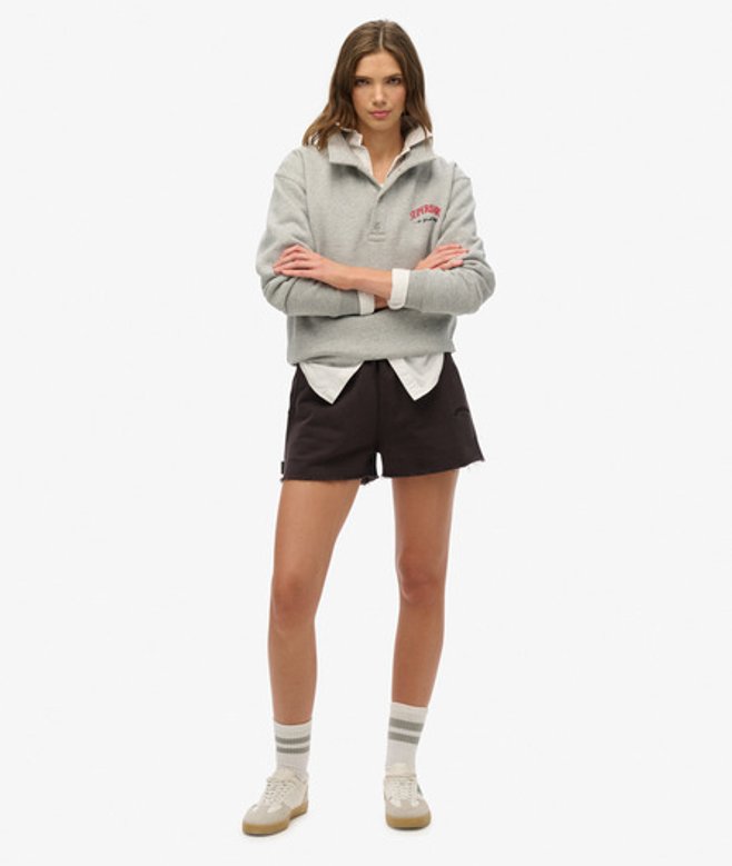Essential Garment-dye Short met Logo Black Grootte: 44 afbeelding