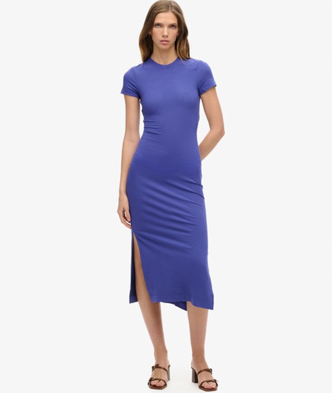 Superdry Women’s Women’s Midi T-shirt Dress Navy / Navy Blue –