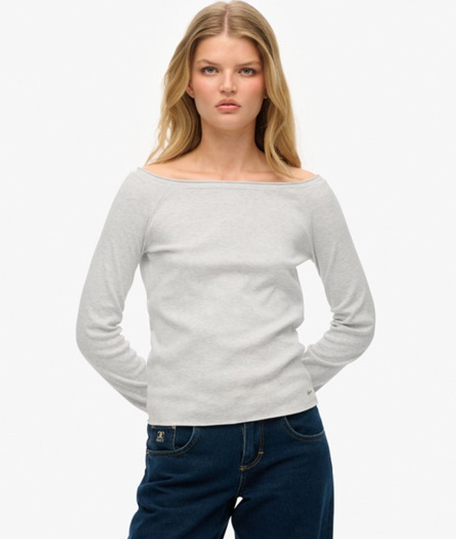 Damen Bardot Off-shoulder Oberteil - Größe: 34 - Superdry - Modalova