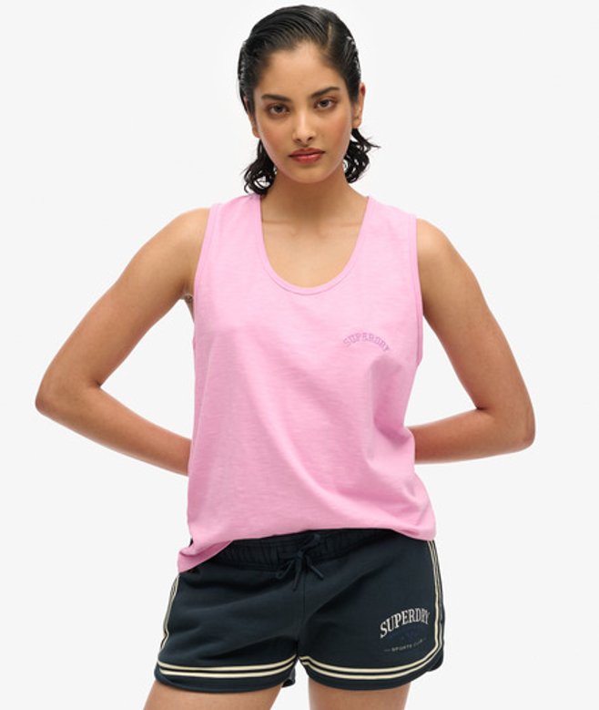 Damen Essential Logo Tanktop mit Stückfärbung - Größe: 40 - Superdry - Modalova