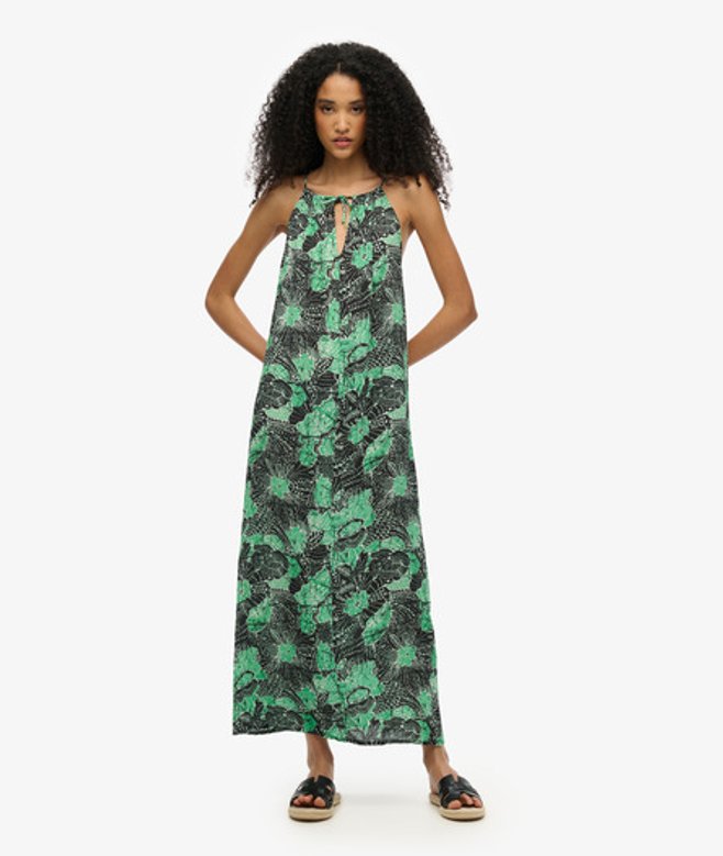 Superdry Beach Camimaxi-jurk Green