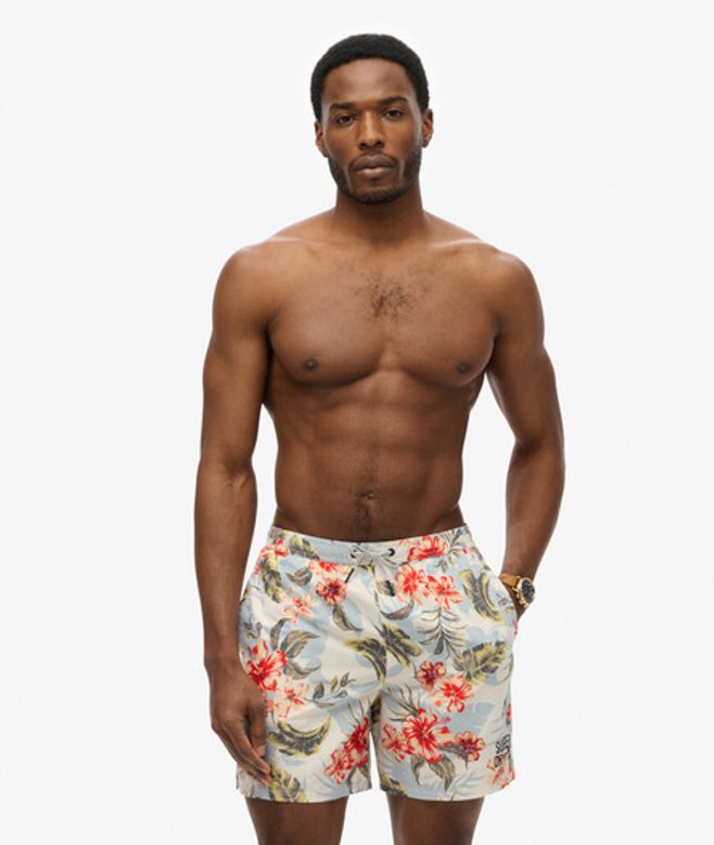 Zwemshort met Hawaïaanse Print - 43 cm Multi Grootte: M afbeelding