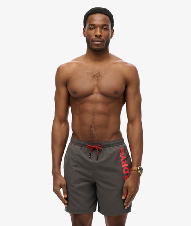 Sport Graphic Zwemshort 43 cm Dark Grey Grootte: M