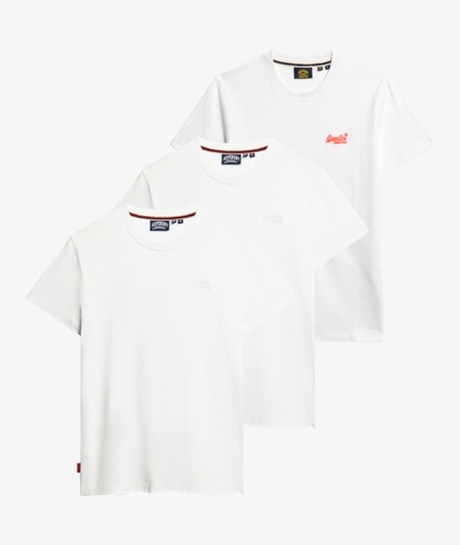 Herren Essential T-shirt aus Bio-baumwolle mit Logo im 3er-Pack - Größe: S - Superdry - Modalova
