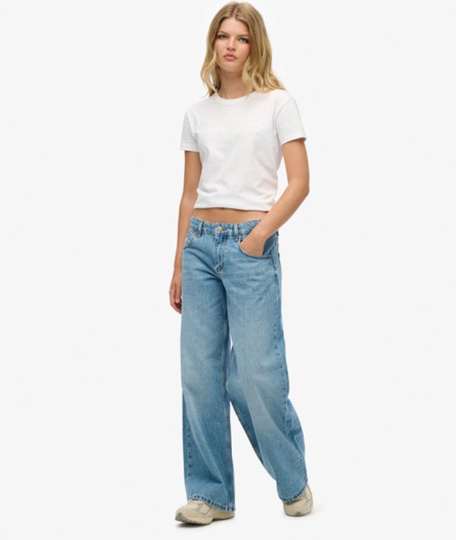 Cult Baggy Jeans met Halfhoge Taille Lichtblauw Grootte: 30/30 afbeelding