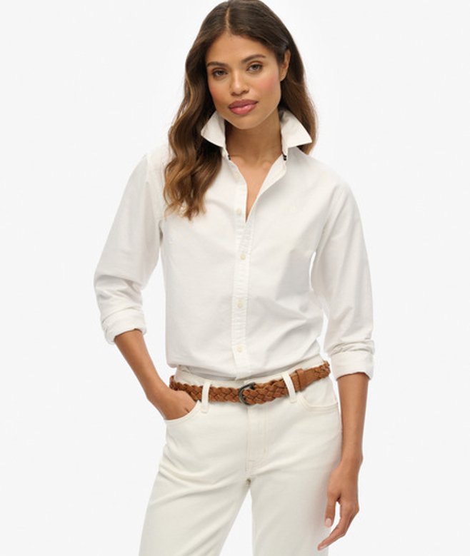 Slim Oxford-overhemd met Lange Mouwen