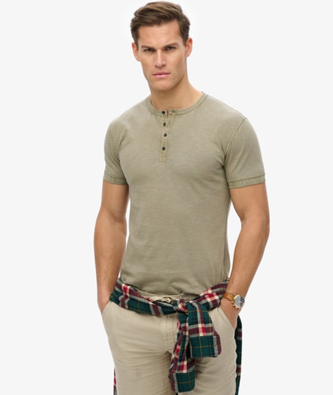 Slub Kraagloze top van Jersey met Korte Mouwen