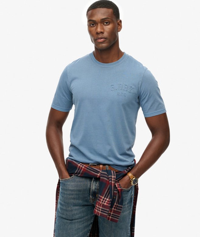 Herren Lässiges Athletic T-shirt mit Prägung - Größe: M - Superdry - Modalova